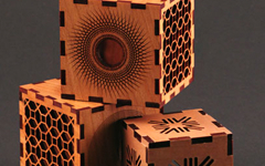 レーザー切断された木製パズルボックス